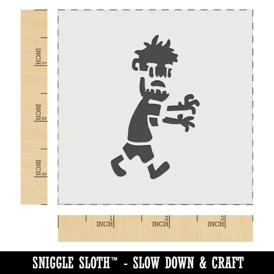 Cute Zombie Monster Undead Walking Halloween Wall Cookie DIY Craft Reusable Stencil {5}
