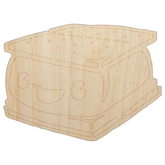 Cute Kawaii S'mores Marshmallow Unfinished Wood Shape Piece Cutout for DIY Craft Projects {7}