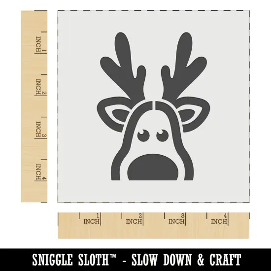 Peeking Reindeer Christmas Wall Cookie DIY Craft Reusable Stencil {7}