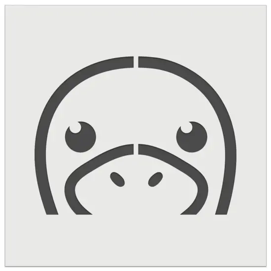 Peeking Platypus Wall Cookie DIY Craft Reusable Stencil {7}