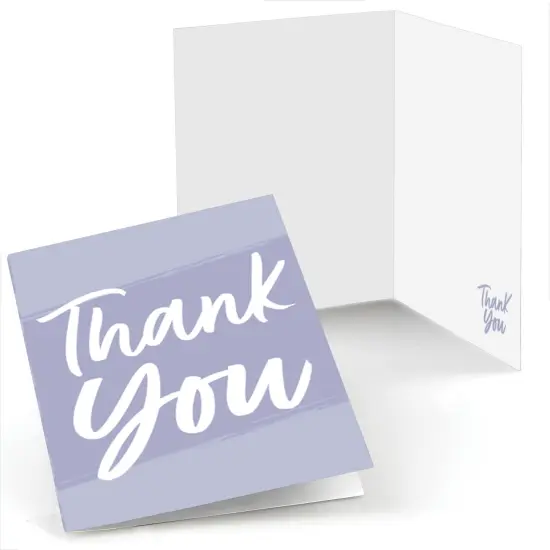 Big Dot of Happiness Purple Elegantly Simple - Guest Party Favors Thank You Cards (8 count) {1}