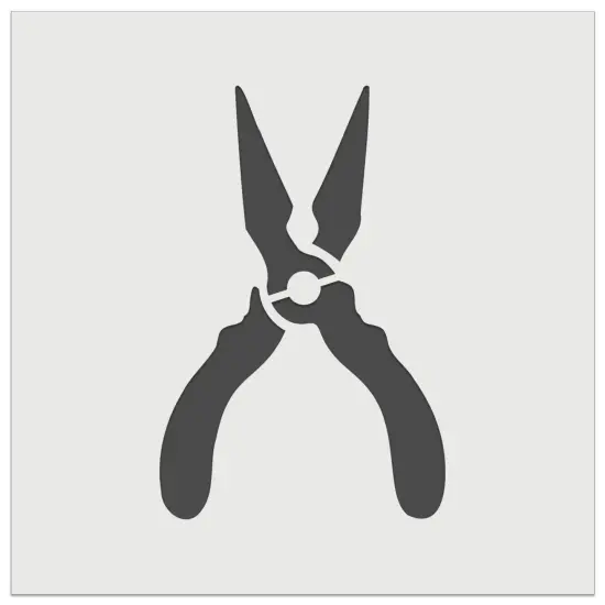 Long Nose Pliers Hand Tool Wall Cookie DIY Craft Reusable Stencil {7}
