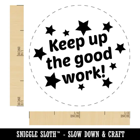 Keep Up the Good Work Teacher Recognition Self-Inking Rubber Stamp for Stamping Crafting Planners UV {1}