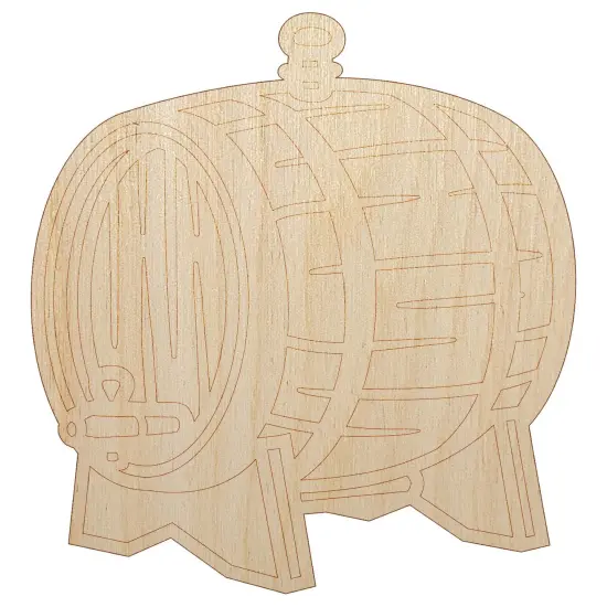 Serving Wine Wood Barrel Cask Unfinished Wood Shape Piece Cutout for DIY Craft Projects {7}