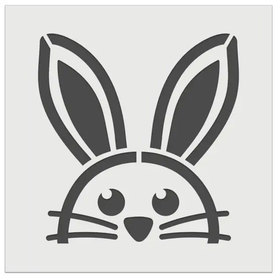 Peeking Bunny Rabbit Wall Cookie DIY Craft Reusable Stencil {7}