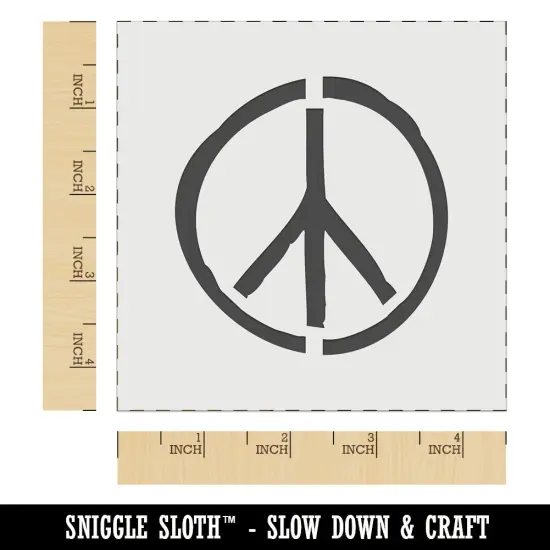 Peace Sign Sketch Wall Cookie DIY Craft Reusable Stencil {6}