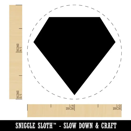 Diamond Engagement Wedding Solid Self-Inking Rubber Stamp for Stamping Crafting Planners Brown {1}