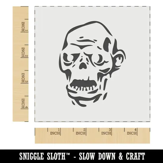 Spooky Zombie Head Halloween Monster Wall Cookie DIY Craft Reusable Stencil {6}