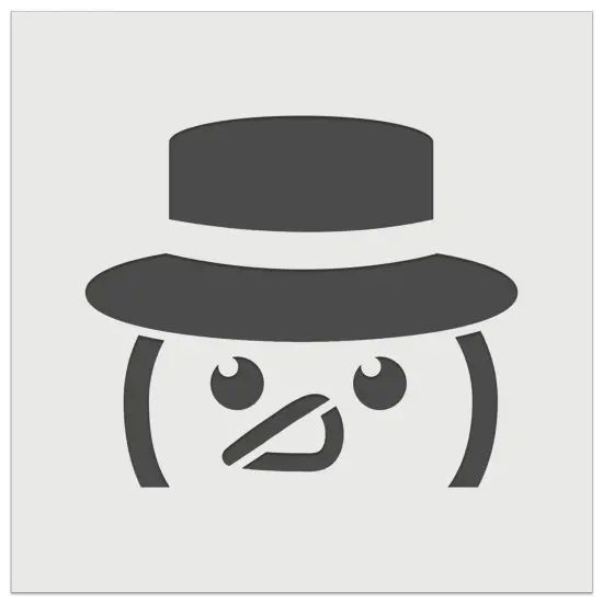 Peeking Snowman Winter Christmas Wall Cookie DIY Craft Reusable Stencil {2}