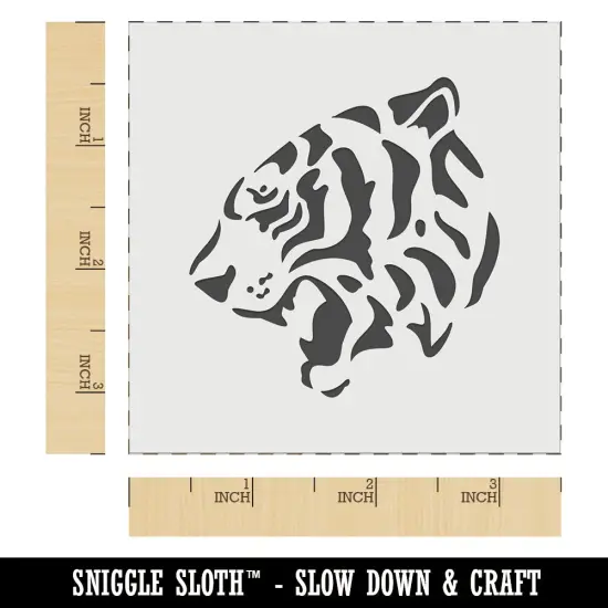 Ferocious Bengal Tiger Head Side View Wall Cookie DIY Craft Reusable Stencil {5}