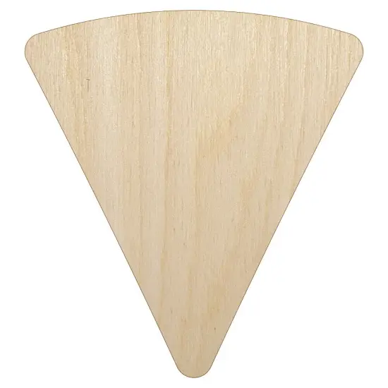 Pizza Slice Triangle Solid Unfinished Wood Shape Piece Cutout for DIY Craft Projects {1}