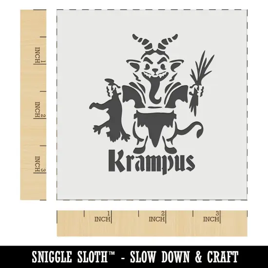 Little Krampus Christmas Monster Taking Child Demon Devil Wall Cookie DIY Craft Reusable Stencil {6}