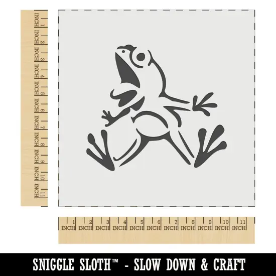 Frog Leaping from Shock and Surprise Wall Cookie DIY Craft Reusable Stencil {1}