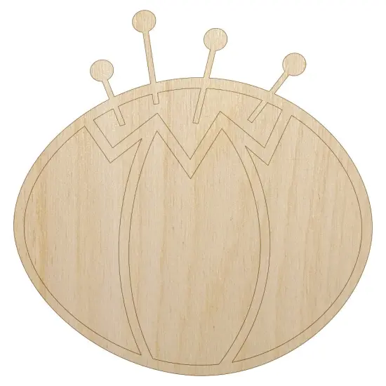 Pin Cushion Sewing Unfinished Wood Shape Piece Cutout for DIY Craft Projects {1}