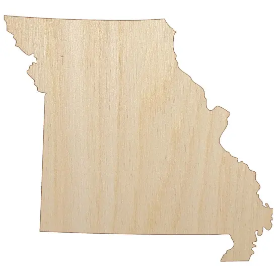 Missouri State Silhouette Unfinished Wood Shape Piece Cutout for DIY Craft Projects {7}