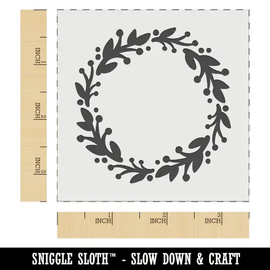 Wreath Decorative Wall Cookie DIY Craft Reusable Stencil {5}