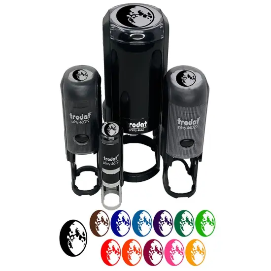 Waxing Gibbous Moon Phase Self-Inking Rubber Stamp for Stamping Crafting Planners Purple {7}