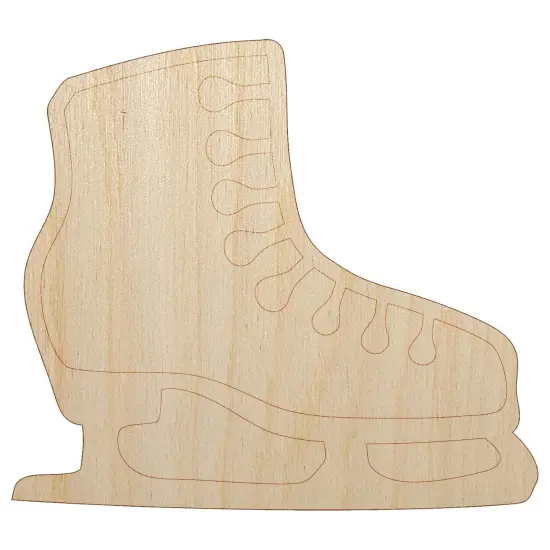 Ice Skating Figure Skates Unfinished Wood Shape Piece Cutout for DIY Craft Projects {7}