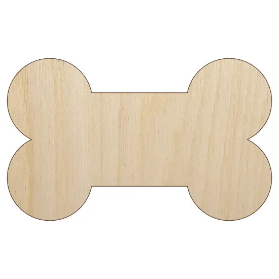 Dog Bone Unfinished Wood Shape Piece Cutout for DIY Craft Projects {1}