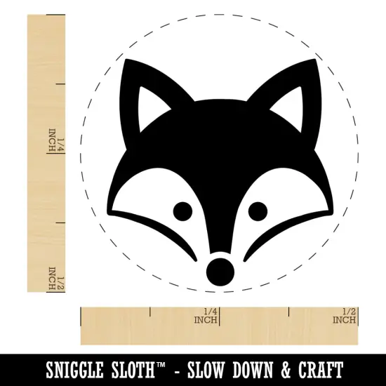 Sweet Fox Head Face Self-Inking Rubber Stamp Ink Stamper for Stamping Crafting Planners UV {1}