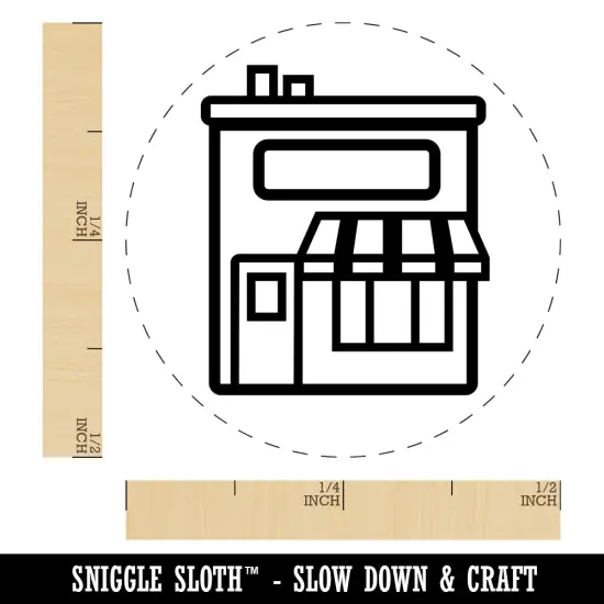 Storefront Market Business Self-Inking Rubber Stamp for Stamping Crafting Planners Blue {1}