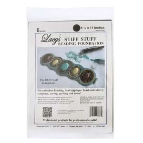 Lacy's Stiff Stuff 8.5 x 11 inches Beading Foundation, Black (6 sheets) {1}