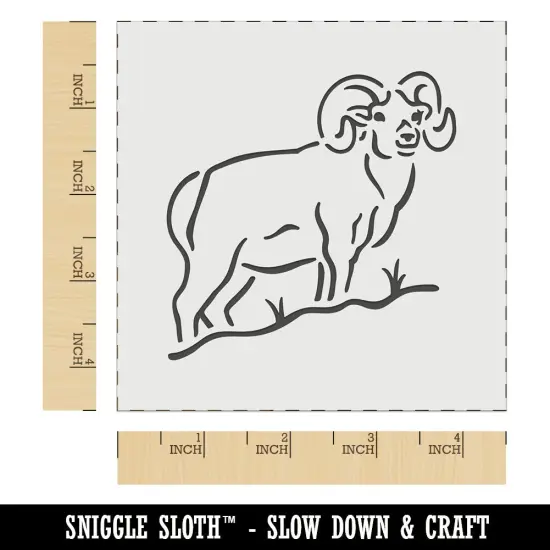 Bighorn Sheep Ram Wall Cookie DIY Craft Reusable Stencil {6}