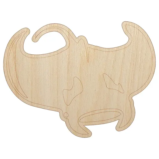 Manta Ray Unfinished Wood Shape Piece Cutout for DIY Craft Projects {7}