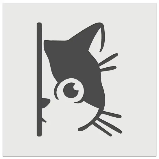 Curious Kitty Cat Hiding Peeking Around Corner Wall Cookie DIY Craft Reusable Stencil {7}
