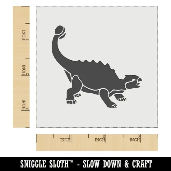Ankylosaurus Dinosaur Wall Cookie DIY Craft Reusable Stencil {6}