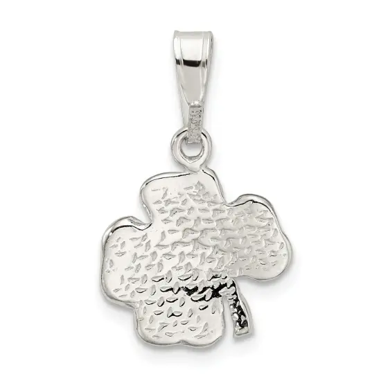 Sterling Silver 4 Leaf Clover Charm Good Luck Jewelry 24mm x 14mm {3}