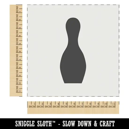 Bowling Pin Solid Wall Cookie DIY Craft Reusable Stencil {1}