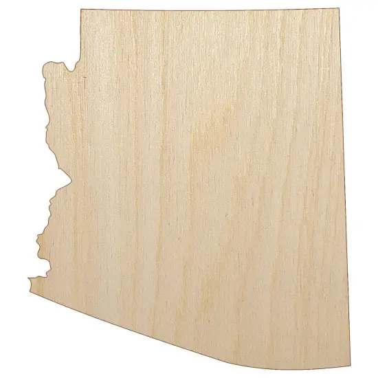 Arizona State Silhouette Unfinished Wood Shape Piece Cutout for DIY Craft Projects {2}