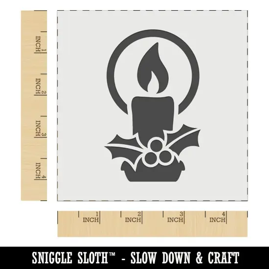 Christmas Candle Wall Cookie DIY Craft Reusable Stencil {7}