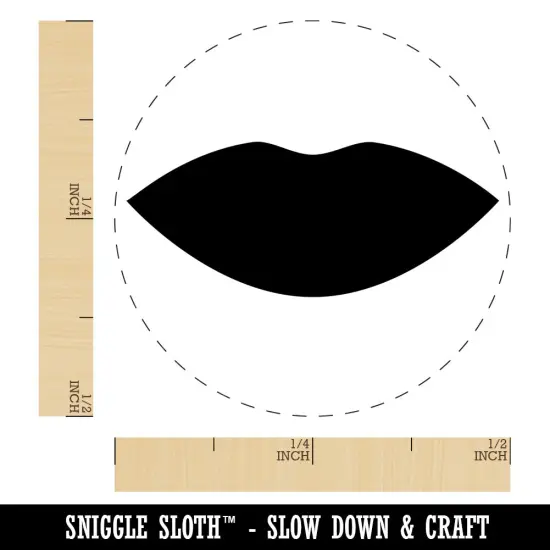 Lips Mouth Solid Self-Inking Rubber Stamp for Stamping Crafting Planners Brown {1}