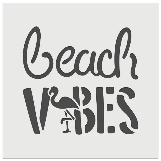 Beach Vibes Flamingo Wall Cookie DIY Craft Reusable Stencil {7}