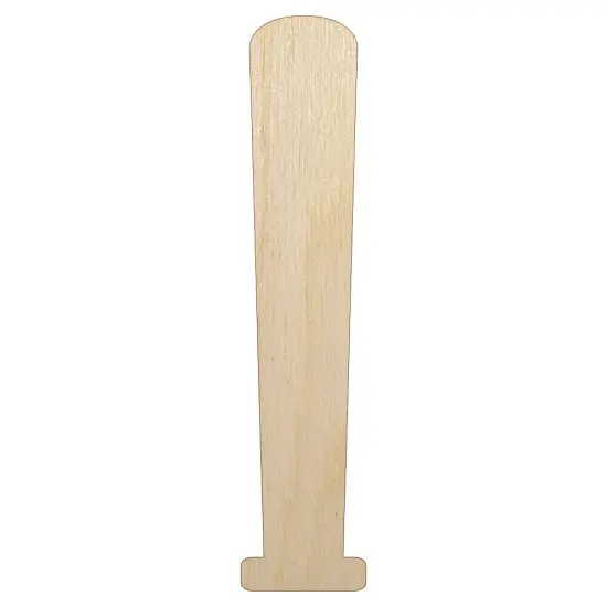 Baseball Bat Solid Unfinished Wood Shape Piece Cutout for DIY Craft Projects {1}