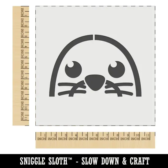 Peeking Seal Wall Cookie DIY Craft Reusable Stencil {1}