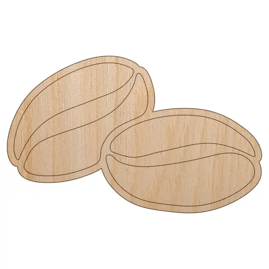 Coffee Break with Beans Unfinished Wood Shape Piece Cutout for DIY Craft Projects {7}