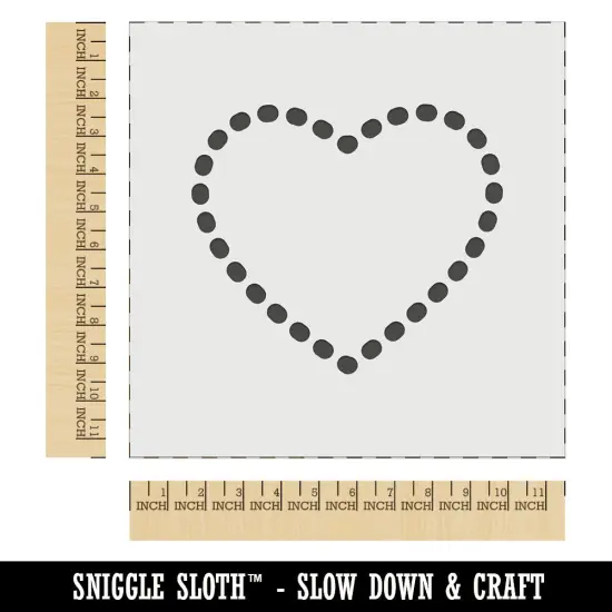 Dotted Heart Outline Wall Cookie DIY Craft Reusable Stencil {1}