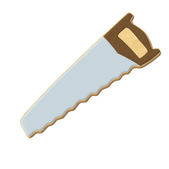 CookieCutter.Com Hand Saw Cookie Cutter 5.25 Inch &ndash;Tin Plated Steel Cookie Cutters &ndash; Made In The USA {2}