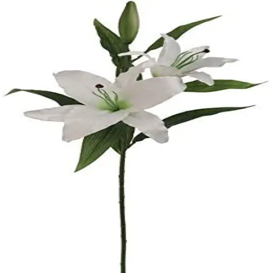 34" Artificial Casablanca Lily Stem - Realistic Silk Floral Accent for Elegant Arrangements, Floral Home by Artificial Flowers {1}