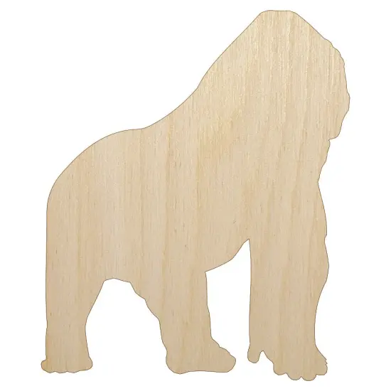 Gorilla Solid Unfinished Wood Shape Piece Cutout for DIY Craft Projects {1}