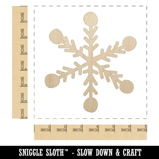 Snowflake Doodle Winter Unfinished Wood Shape Piece Cutout for DIY Craft Projects {1}