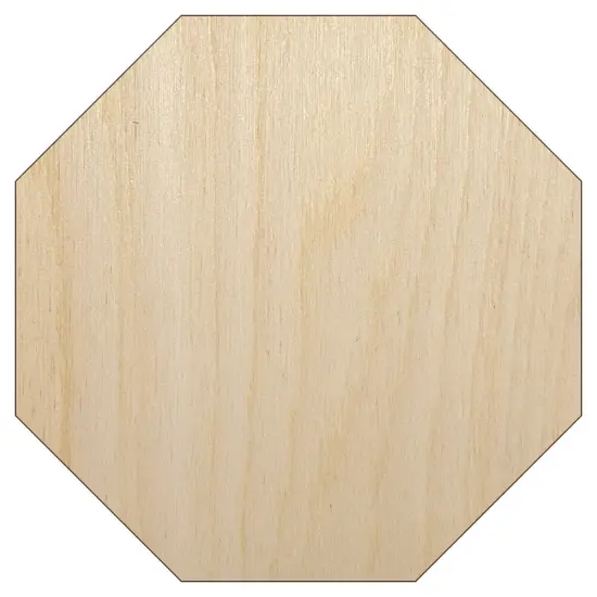 Octagon Solid Unfinished Wood Shape Piece Cutout for DIY Craft Projects {1}