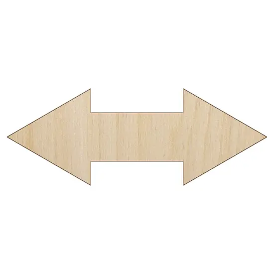 Double Arrow Symbol Unfinished Wood Shape Piece Cutout for DIY Craft Projects {1}