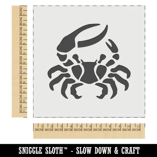 Fiddler Crab Crustacean with Large Claw Wall Cookie DIY Craft Reusable Stencil {1}
