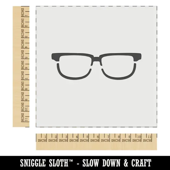 Horn Rimmed Eye Glasses Spectacles Lenses Goggles Wall Cookie DIY Craft Reusable Stencil {1}