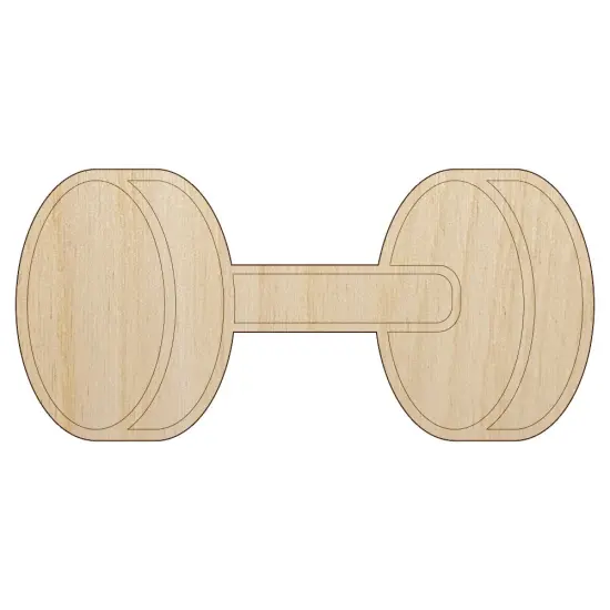 Dumbbell Gym Workout Exercise Unfinished Wood Shape Piece Cutout for DIY Craft Projects {7}