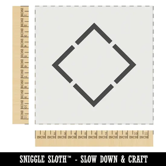 Diamond Shape Border Outline Wall Cookie DIY Craft Reusable Stencil {1}